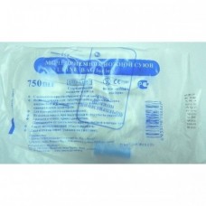 Мочеприемник ножной нестерильный 750мл, сливной клапан-зажим, трубка 30-50см