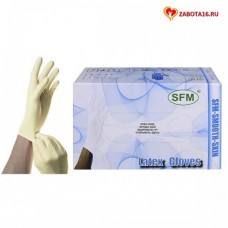 Перчатки SFM Hospital  смотровые нестерильные опудренные р.L (8-9) 100 шт.
