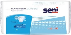 Подгузники для взрослых Seni Super Classic Large (100-150 см), 30 шт